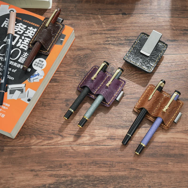 Simplenote 금속 가죽 연필 홀더 노트북 플래너에 대 한 황동 스테인레스 스틸 클립 크리 에이 티브 액세서리 편지지 제품