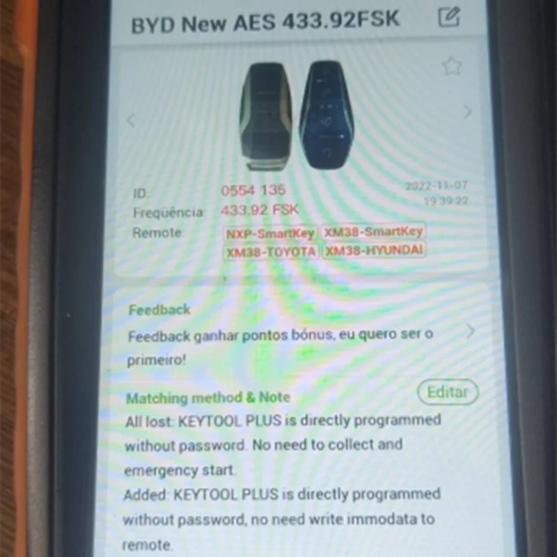 Auto Keyless Samsung Remote Key mit ID46 Chip für Byd Song Pro plus Tang EV ATTO3 EV Möwe Han intelligente Fernbedienung – Detail 4