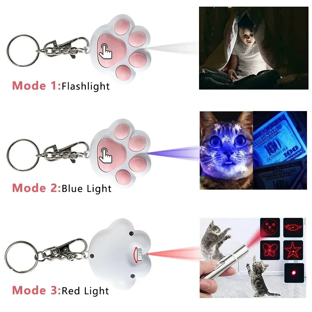 Pet-Laser-Toys-USB-Rechargeable-Multifunctional-Cat-Paw-Shape-Toy-For ...