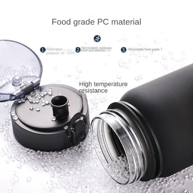 500ml/650ml/1000ml Sports Water Bottle Leak Proof Colorful Plastic Cup Drinking for Outdoor Travel Portable Gym Fitness Jugs 4