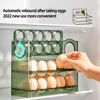 Auto Flip Egg Organizer, Portable Multi-Layer Egg Tray Organizer, Large Capacity Egg Refrigerator Storage 6