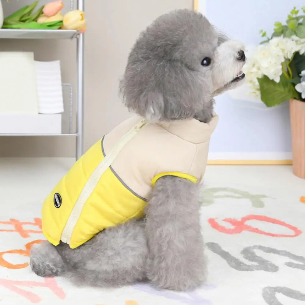 Pets Clothes Pretty Universal Zipper Contrasting Color Cotton Pets Clothes for Teddy Dog Pet Vest