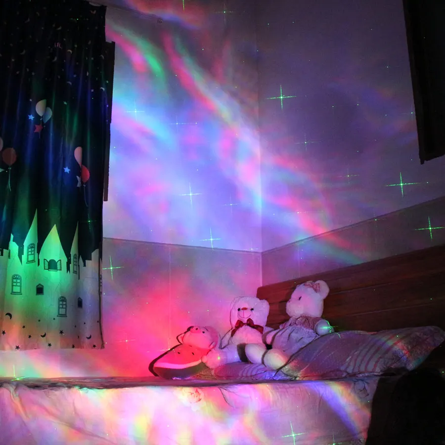 ESHINY Laser RGB LED Galaxy Aurora Luce notturna per bambini Bambini Stelle Cielo Proiettore Nebulosa Lampada a nuvola Lampada ad effetto X100N6 - Image 6