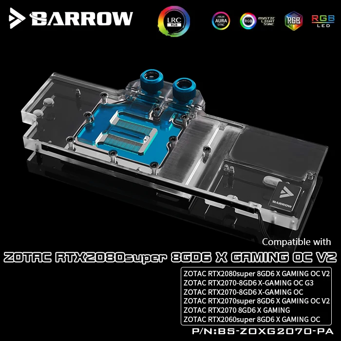 BARROW Water Block for ASUS GeForce RTX 4080 ROG TUF/STRIX GAMING O16G GPU  Card Copper Cooling Radiator RGB AURA BS-AST4080-PA - AliExpress