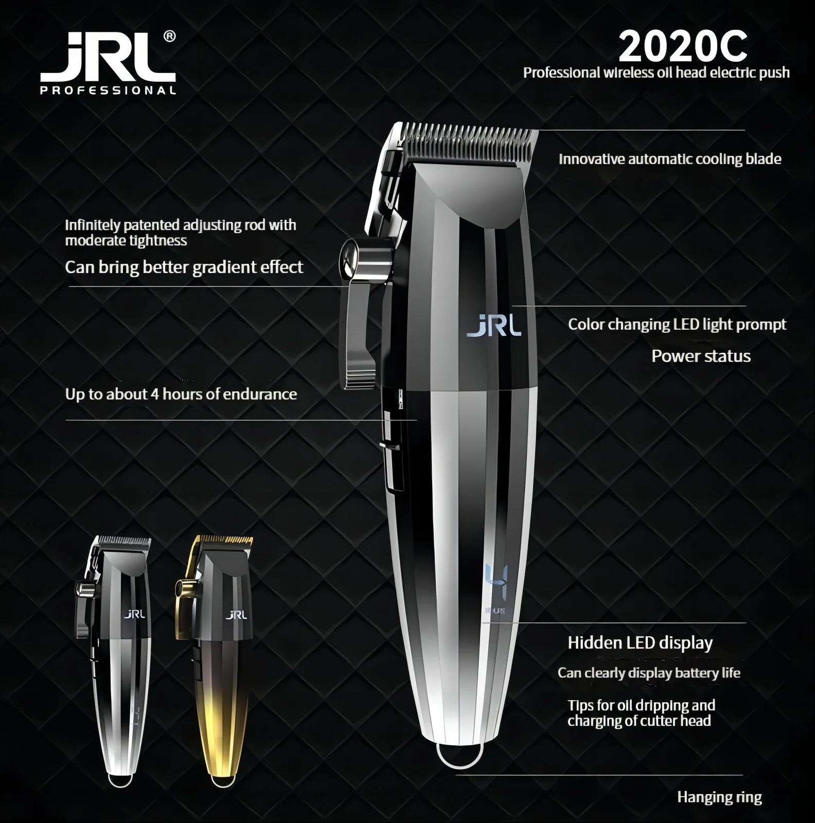 Jrl Professional Hair Salon Electric Push With Strong Power, Long