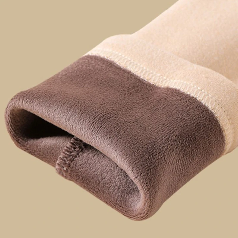 Winter Leggings Women Keep Warm Plus Velvet Thicken Solid Simple Female High Waist Chic Thermal Ankle-length Legging Cozy Basic