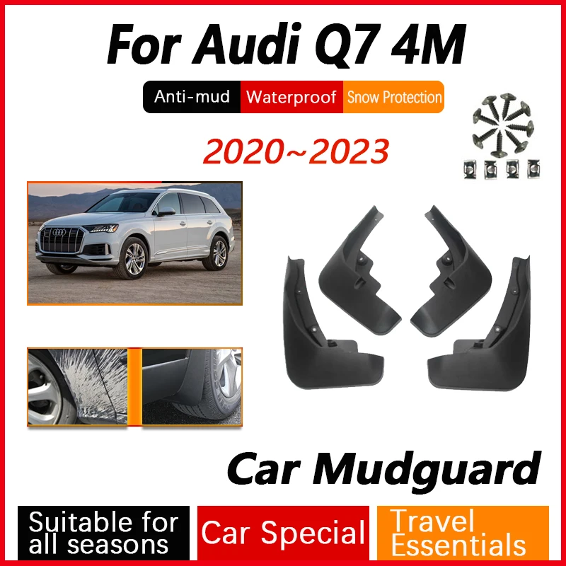 

Anti-splash Front Rear Wheel Fenders For Audi Q7 4M Facelift 2020 2021 2023 Car Mud Guards Flap Splash Mudflaps Auto Accessories