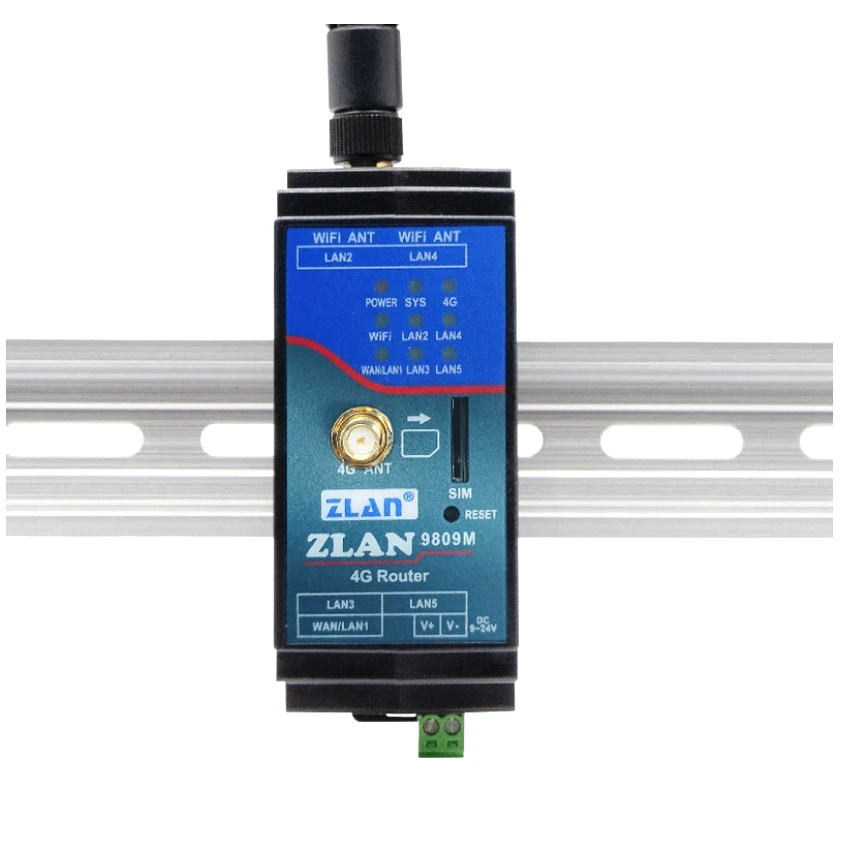 4G LTE Modem Router ZLAN9809M Industrial Din-Rail