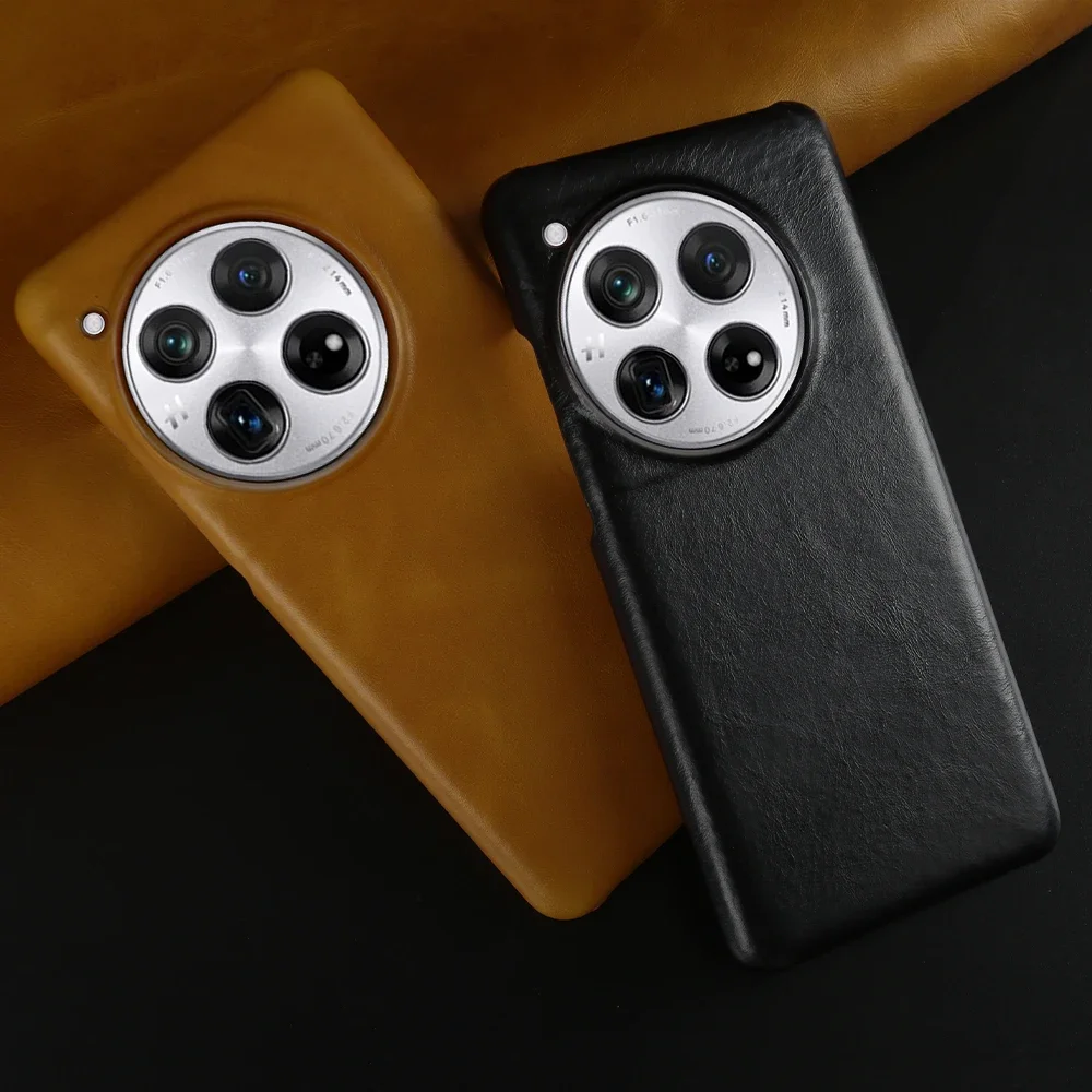 Vintage Oil Wax Genuine Leather Phone Case - Retro Back Cover