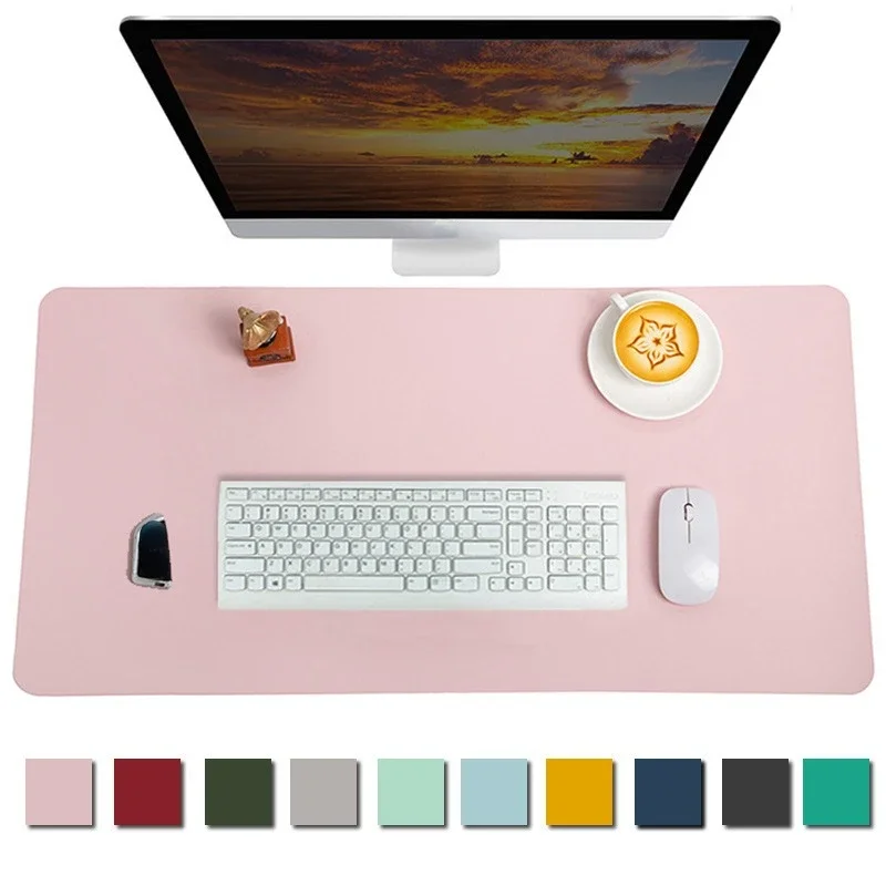 대형 마우스 패드 여분의 큰 미끄럼 방지 데스크 패드 방수 PU 가죽 데스크 테..