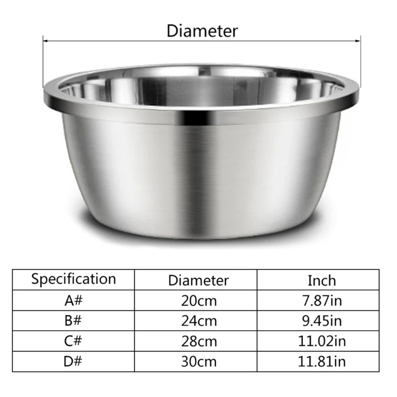 448B Stainless Steel Large Dog Bowl High Capacity Stable Metal Water Bowls