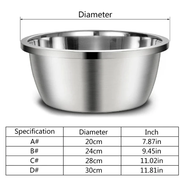 448B Stainless Steel Large Dog Bowl High Capacity Stable Metal Water Bowls 6