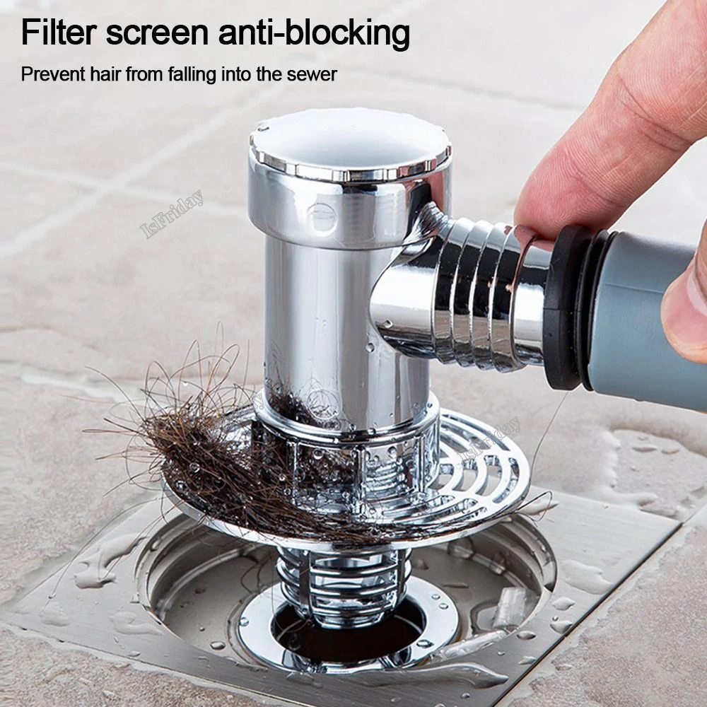 Universal Washing Machine Drain Floor Cover Dishwasher Connector Sewer Washroom Accessories Adapter Three-way Floor Drain Floor Drain Filter Floor Drain Strainer Basin Drain Cover Sink Hole Cover