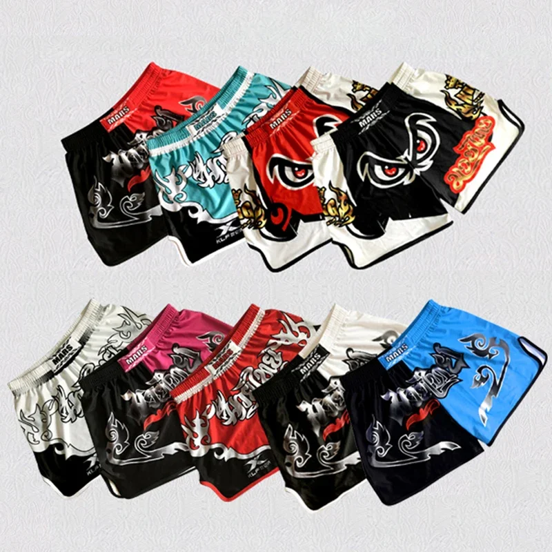 Mma Shorts Crossfit Shorts Mma Boxing Muay Thai Shorts Color Matching Printed Wushu Sanda Rashguard Mma Sport Boxing Trunks Kickboxing