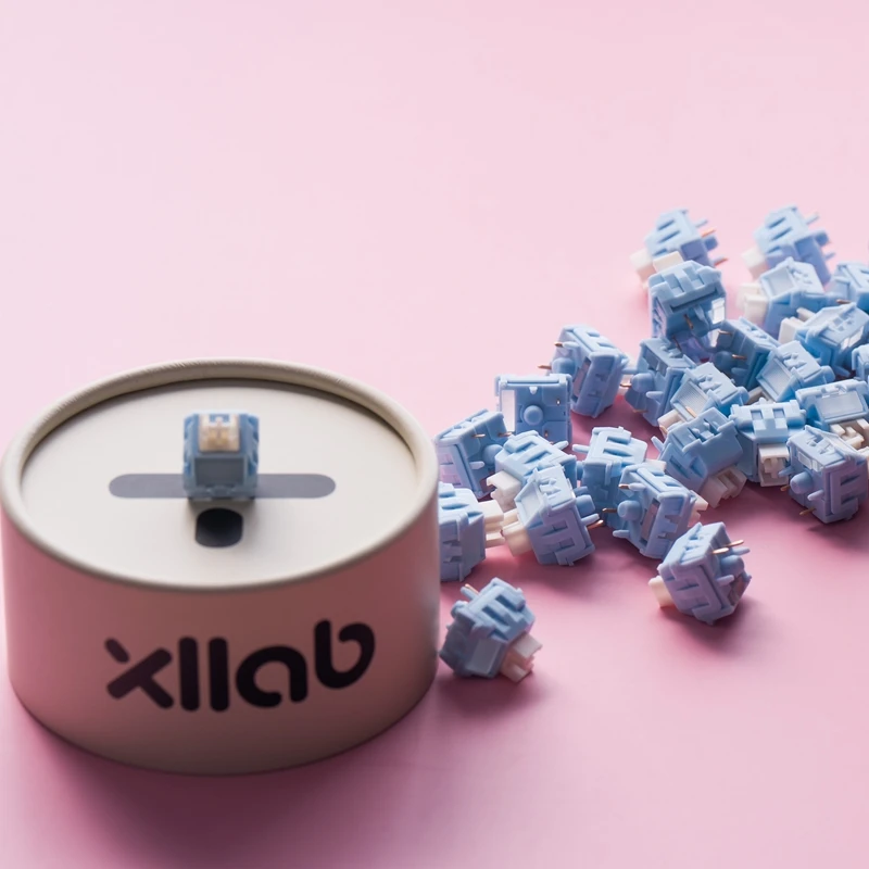 XLLAB X LICHICX 요거트 스위치 5핀 HIFI 리니어 무소음 스위치 35g 45g POM 부드러운 공장 윤활 처리된 기계식 키보드용 스위치