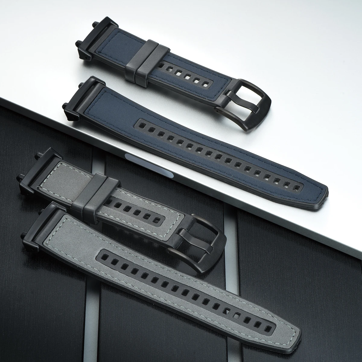 Elegant Leather Silicone Strap: Stylish Bracelet Band Loop