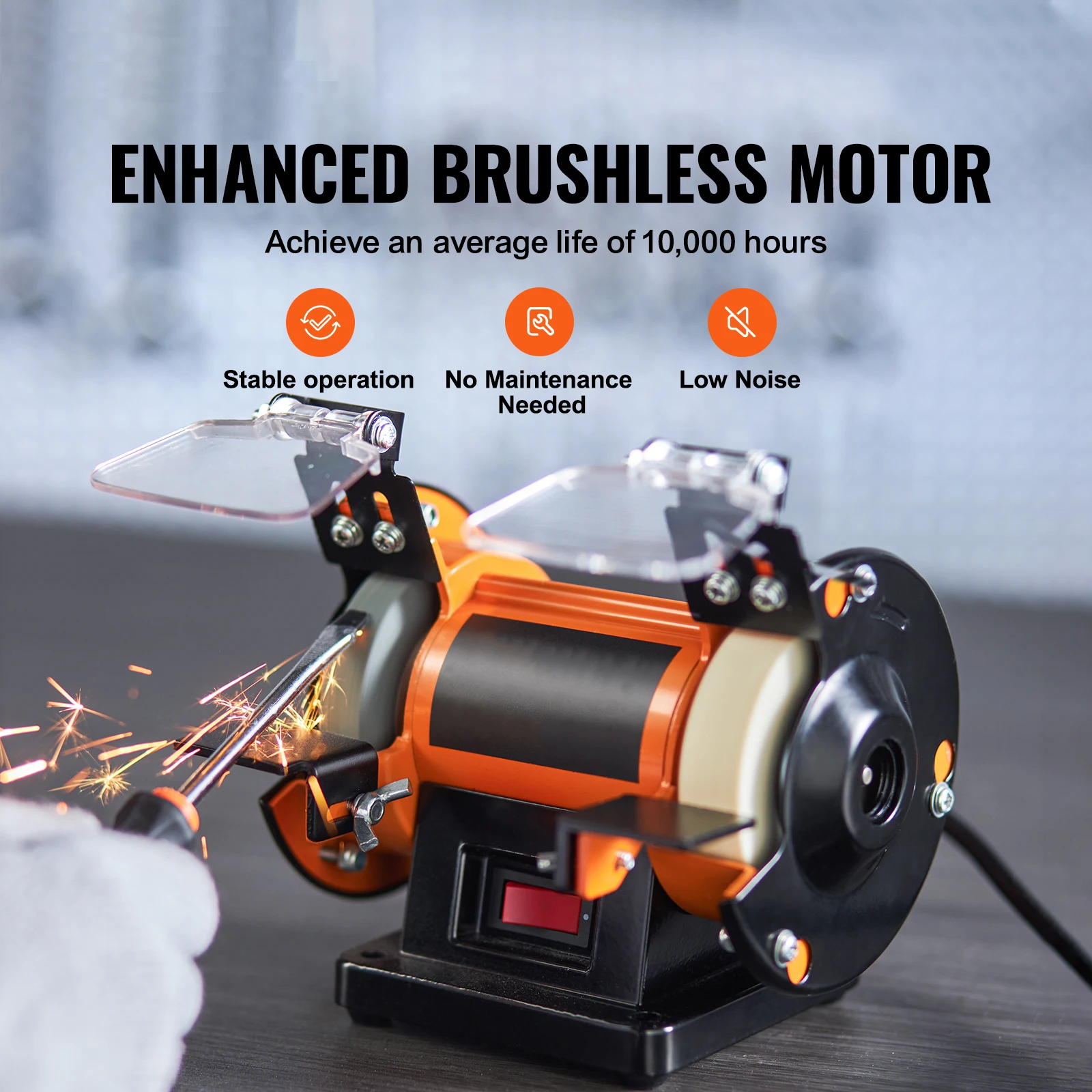 Mini Bench Grinder Polishing Machine for Gemstones and Metals
