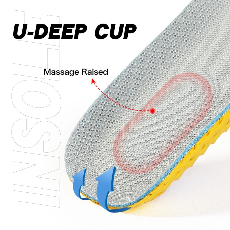 Bangni Memory Foam Insoles Orthopedic Sport Support Insert Woman Men Shoes Feet Soles Pad Orthotic Breathable Running Cushion