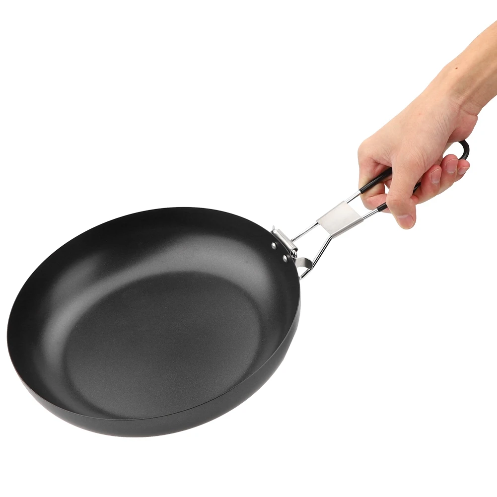 Portable Camping Frying Pan Foldable Thickened Non-Stick Frypan For Picnic Hiking