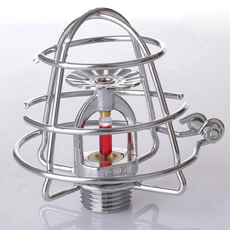 2X Fire Sprinkler Headguard,Fire Sprinkler Head Protection Frame Recessed Heavy Duty Chrome Plated Headcage