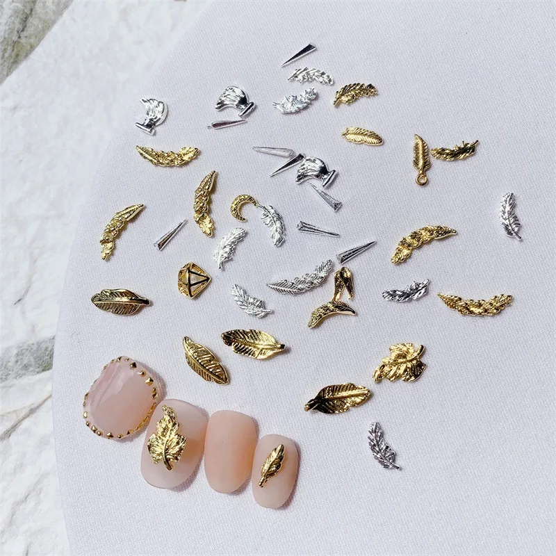 100pcs/50pcs/20pcs Mixed Pack New Japanese Nail Art Decoration Collection Alloy Diamond Parts Resin Bow Knot Metal Nail Rivets