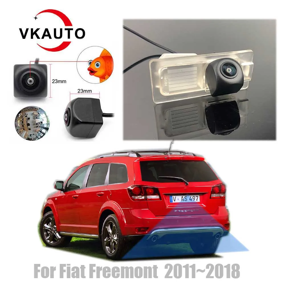 

VKAUTO камера заднего вида «рыбий глаз» для Fiat Freemont 2011 ~ 2018 HD камера заднего вида для парковки AHD CVBS