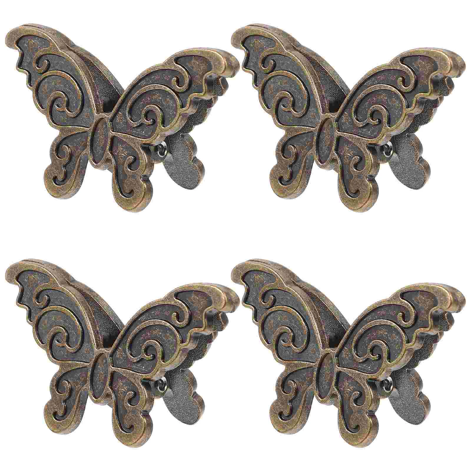 Butterfly clip Small paper clips Bill clamp Hand multi-use Periodicals Metal journal 4 Pcs