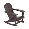 Durable Outdoor Patio Rocking Chair Weather Resistant HDPE Classic Porch Rocker Comfortable Relaxing Lawn Garden Seating Easy 6