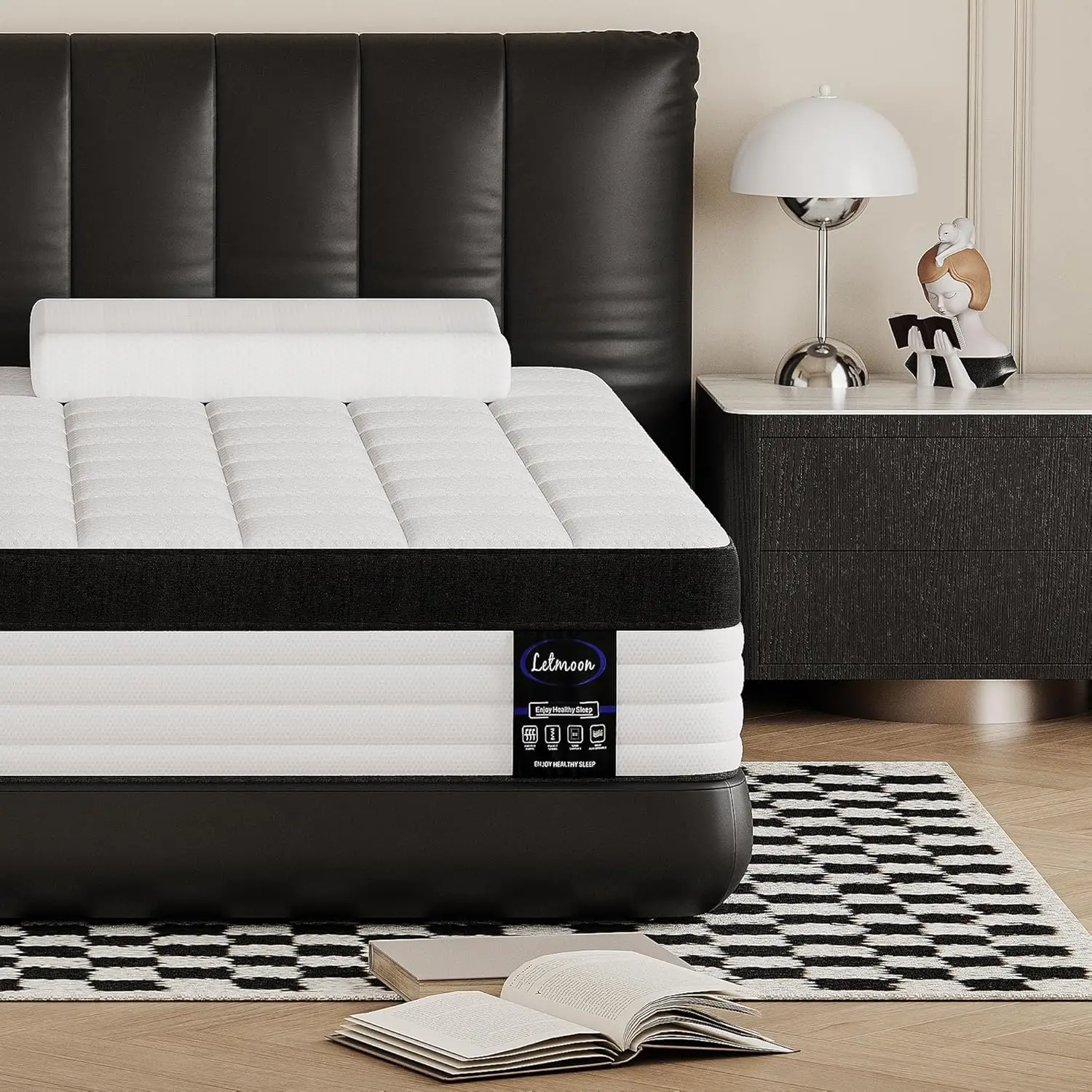 California King Mattress 12 Inch Hybrid Mattress California 3 Coils Strong Edge Support Medium Firm with Memory