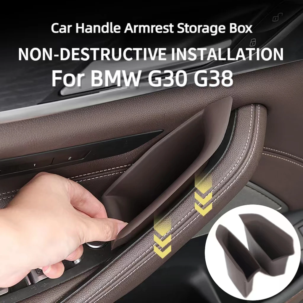 Abs Car Front Door Storage Box Auto Inner Door Corrimano Organizer Bracciolo Trim Decor Accessorio Per Bmw Series5 G30 G38 2018-2022