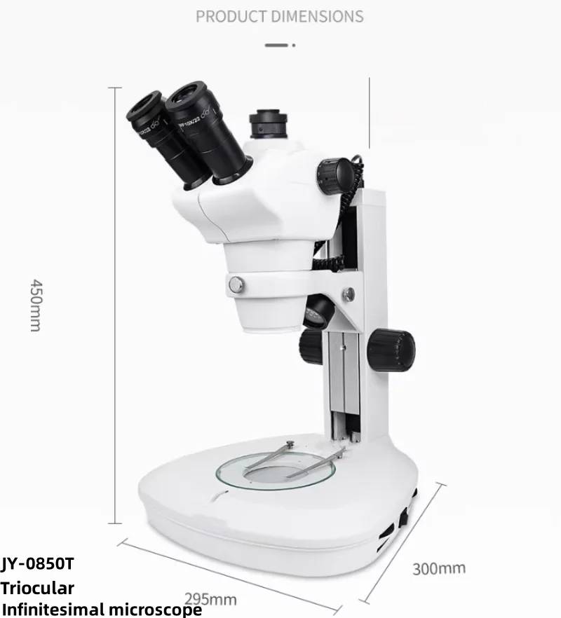 Continuous zoom stereoscopic microscope three eye microscope