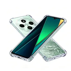 Crystal Clear Transparent Slim Soft Case with Corner Protection and Precise Cutouts for Poco C75