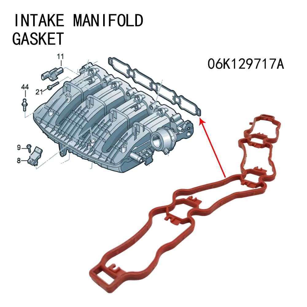 Intake manifold gasket For Audi Q2 Q3 A3 S3 A4 A5 Q5 A6 S6 A7 S8 Q8 Skoda Octavia Kodiaq Superb VW Jetta Golf beetle 06K129717A