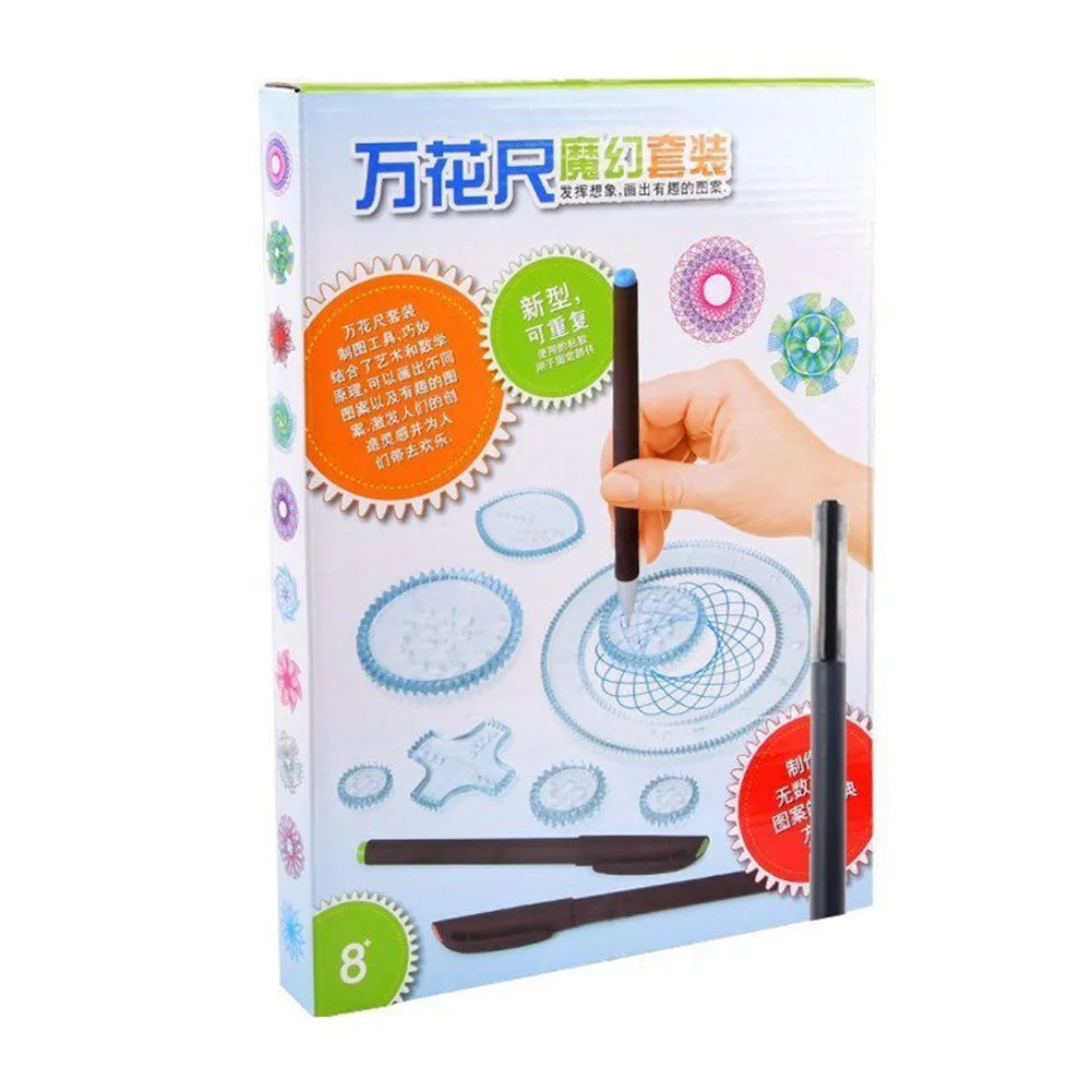 28Pcs Spirograph Disegno Righello Set Cucito Disegno Apprendimento Per I Bambini Cucito A Mano Disegno Ingranaggi Ruote Disegno Accessori