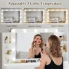 Makeup Desk with Lights, Large Desk with Mirror and Lights in 3 Models, with Power Outlet, Desk 2
