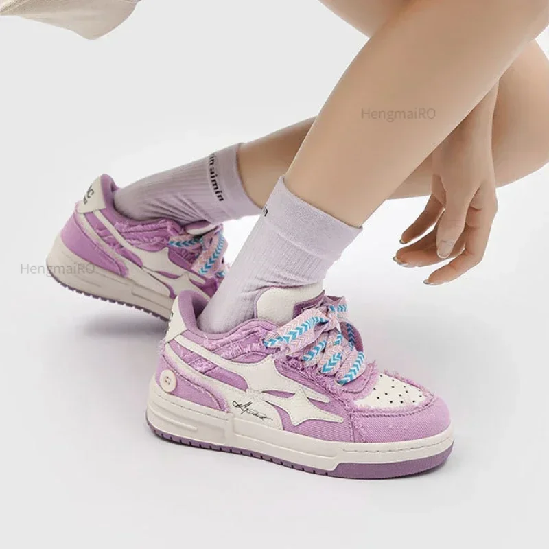 

Women Shoes For Men Tennis Retro Y2K Star Skateboard Shoes Streetwear Male Sneakers Couple Outdoor Sports Casual Shoes