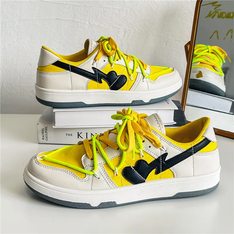 

Fashion Heart-shaped Canvas Shoes Men Low top Vulcanized Sneakers Casual Skateboard Shoes Men Designer Streetwear Sneakers Men