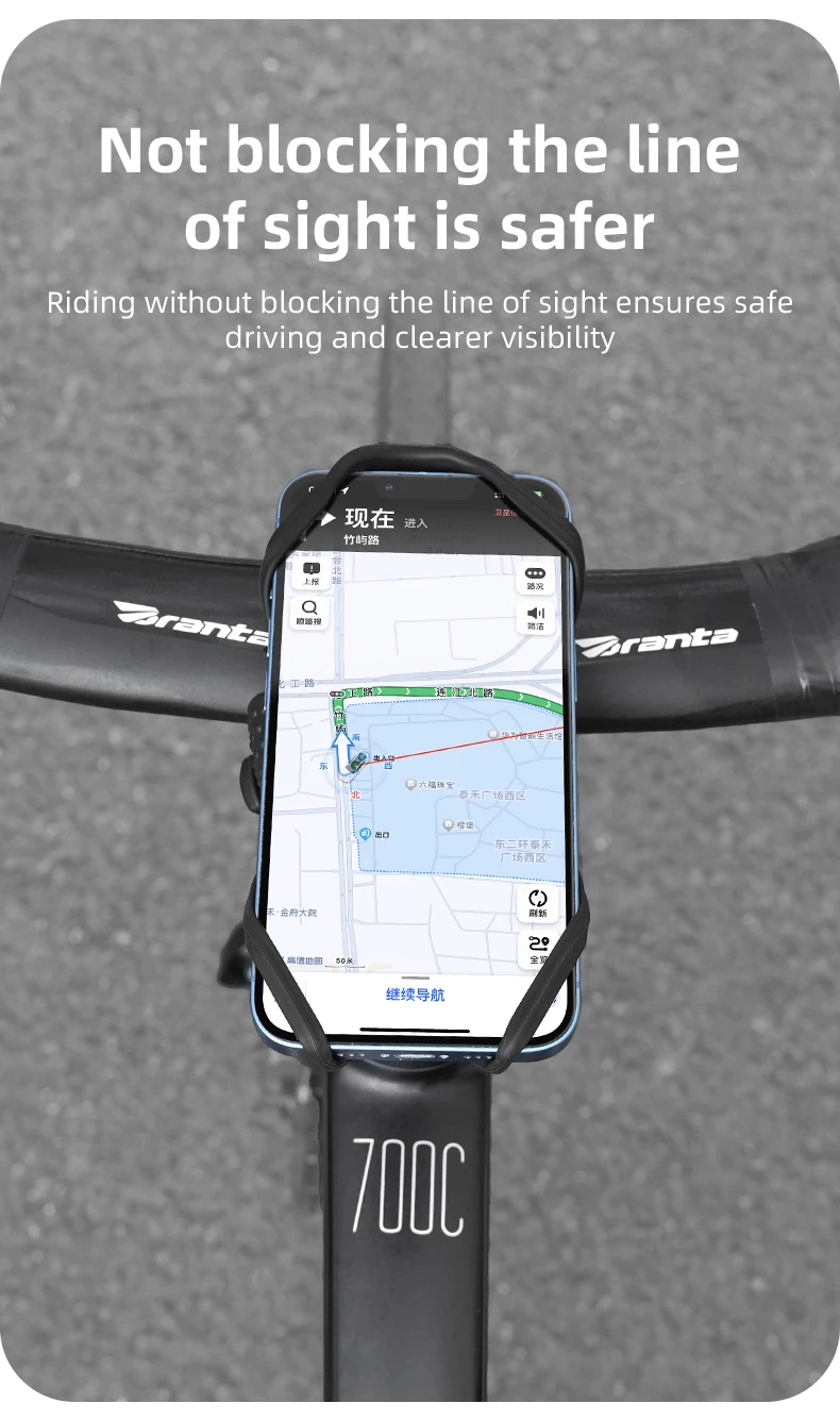 Universal Silikon Fahrrad Telefon Halter Fahrrad Motorrad Telefon Halterung Lenker Handy Klemme – Detail 4