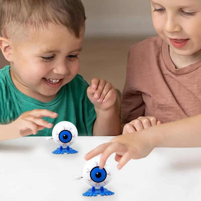 Funny Wind Up Toy Eyeball Bouncy Jumping Halloween Kindergarten Gift Happy Halloween party Treat Bag Supplies Kid Gift