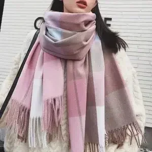 The New Women's Scarf Winter Luxury Brand Tippet Scarves for Ladies Plaid Shawls Warm British Style Thicken Man