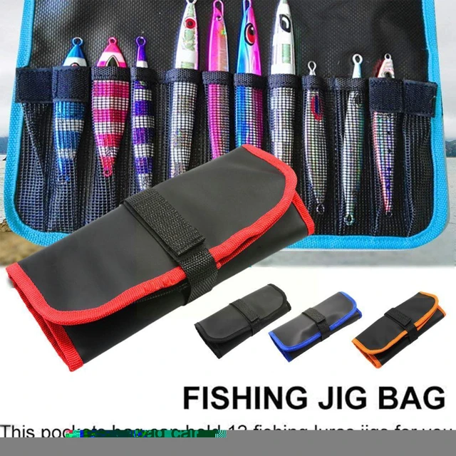 Fishing Lure Bag 12 Slots Fishing Bag Lure Organizer Gear Bag Lure Jig  Waterproof Adjustable Storage