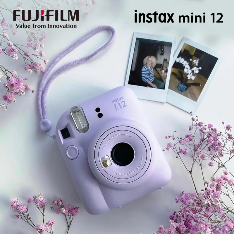 Digital Camera Origin Fujifilm Instax Mini 12 Instant Camera Pink/Blue/Gray/White/Purple with Instax Mini Film Photo Paper