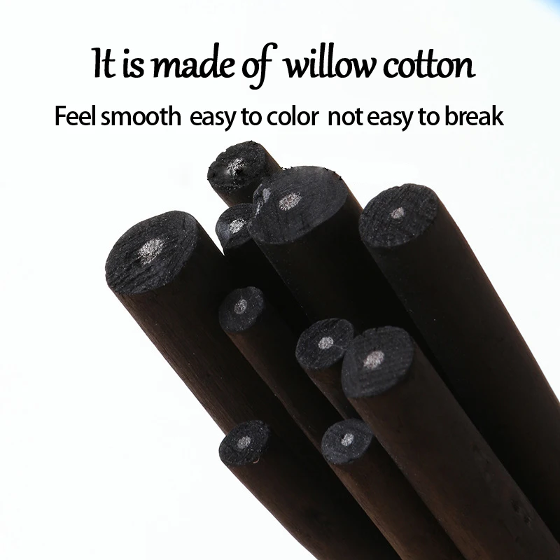 Willow charcoal strip 10 sketching carbon rod charcoal tool Fine art painting Willow cotton carbon strip is not easy to break