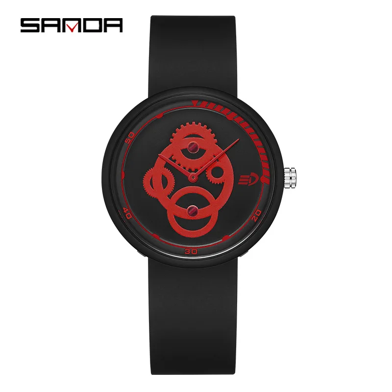 SANDA's new minimalist Instagram style electronic watch, popular on the internet, is a silicone minimalist waterproof reloj