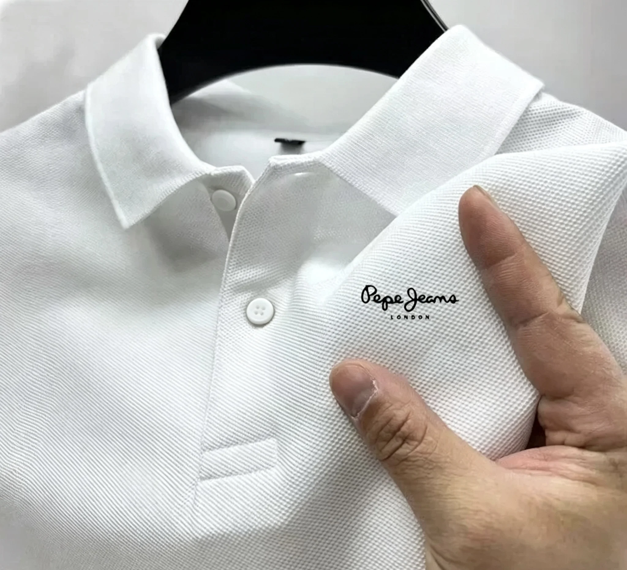 Men's Short Sleeve Polyester Polo Shirt for Summer