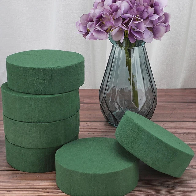 Floral Foam, 15 PCS Round Dry Floral Foam Blocks, Green Blocks for  Artificial Flowers, Great for Flower - AliExpress