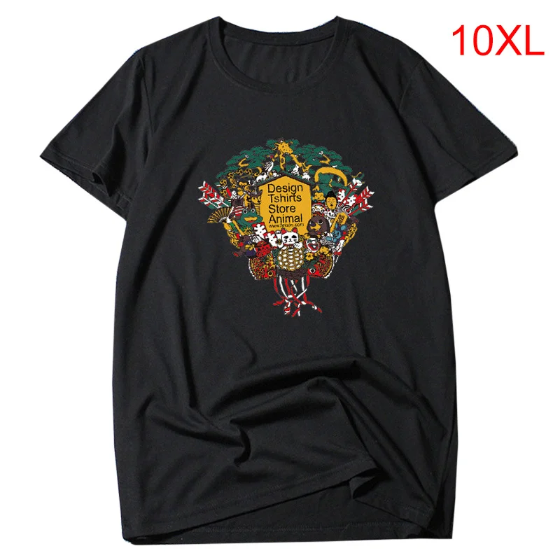 

2024 New Oversized T-Shirts Men Casual Short Sleeve Tshirts O-Neck Cotton Summer Tops Tees for Male Plus Size 9XL 10XL HX263