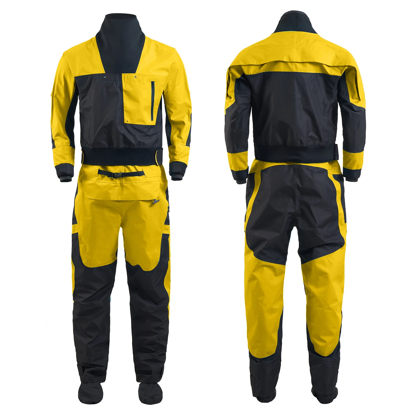 Outdoor sports suit dry clothes latex collar cuff Breathable  Three-layer Waterproof Material Kayaking Surfing Paddling