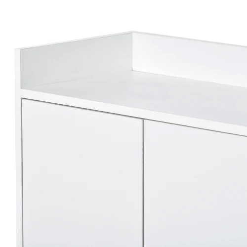 Rosahqnda Sideboard-Schrank mit 4 Türen, griffloser moderner Buffet-Aufbewahrungsschrank für Esszimmer, Küche, Wohnzimmer, 120 x 30 x 80 cm – Detail 12