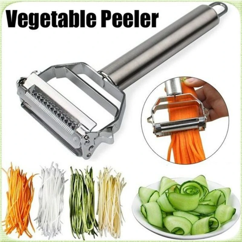 Kitchen Vegetable Peeler Stainless Steel Melon Planer Double Head